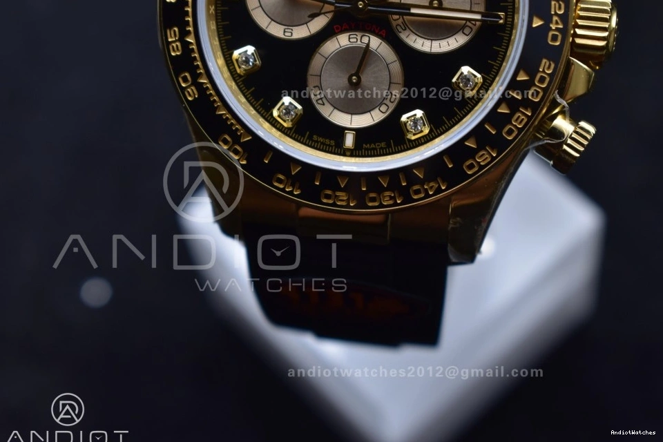 (Weighted) Diamonds Daytona Oysterflex 806 QF 126518 WellDesigned YG SH4131 Black Edition Best V6 Strap on Dial 1:1 0306